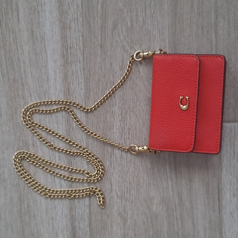 Coach card case on chain - Picture 1 of 16